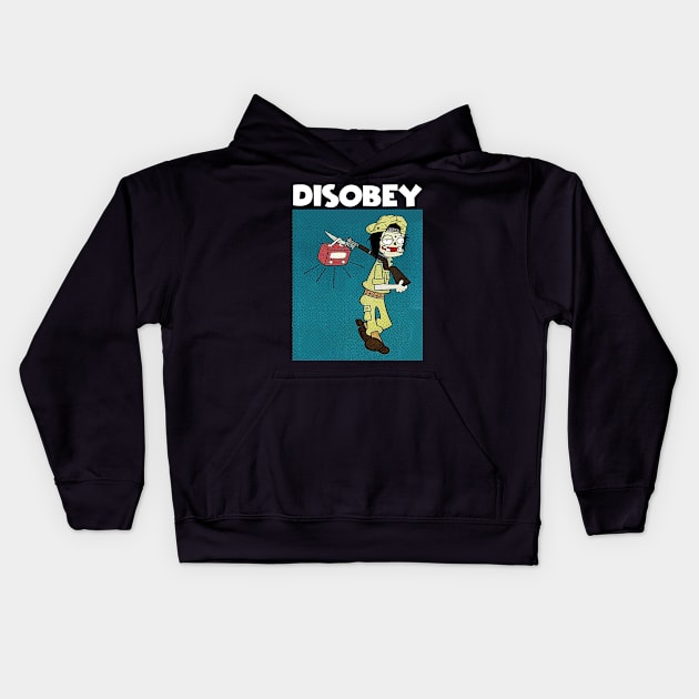 DISOBEY Kids Hoodie by antonimus